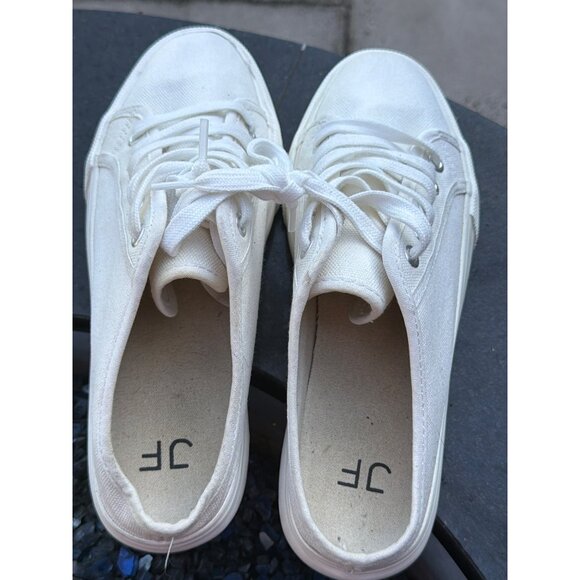 JustFab Macy Women White Flatform Slip-On Sneakers Shoes Size 9 - Picture 4 of 6